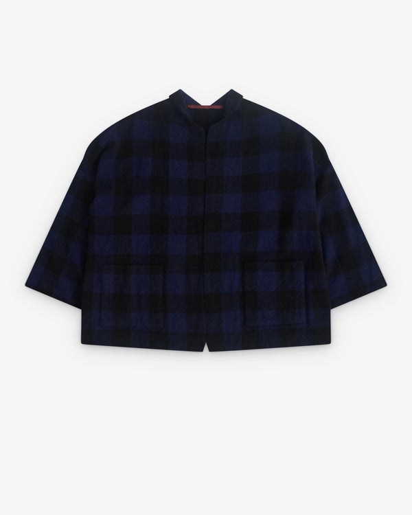Daniela Gregis - Women’s Cropped Check Jacket - (Black/Navy)