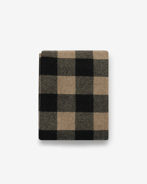 Daniela Gregis - Women's Cashmere Check Shawl - (Brown/Black)