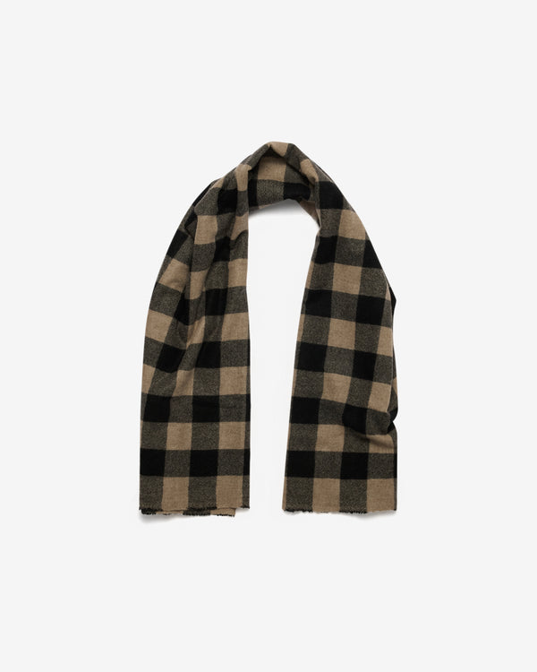 Daniela Gregis - Women's Cashmere Check Shawl - (Brown/Black)
