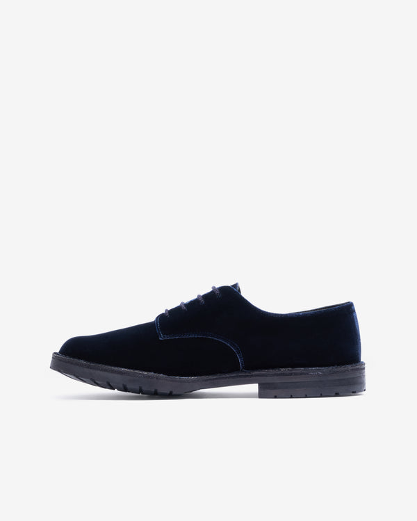 Daniela Gregis - Women’s Velveteen Derby Shoes - (Blue)