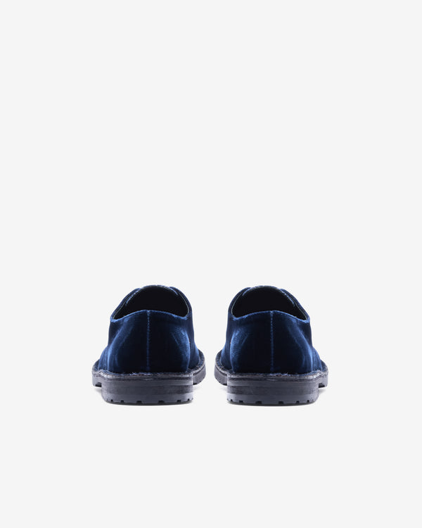 Daniela Gregis - Women’s Velveteen Derby Shoes - (Blue)