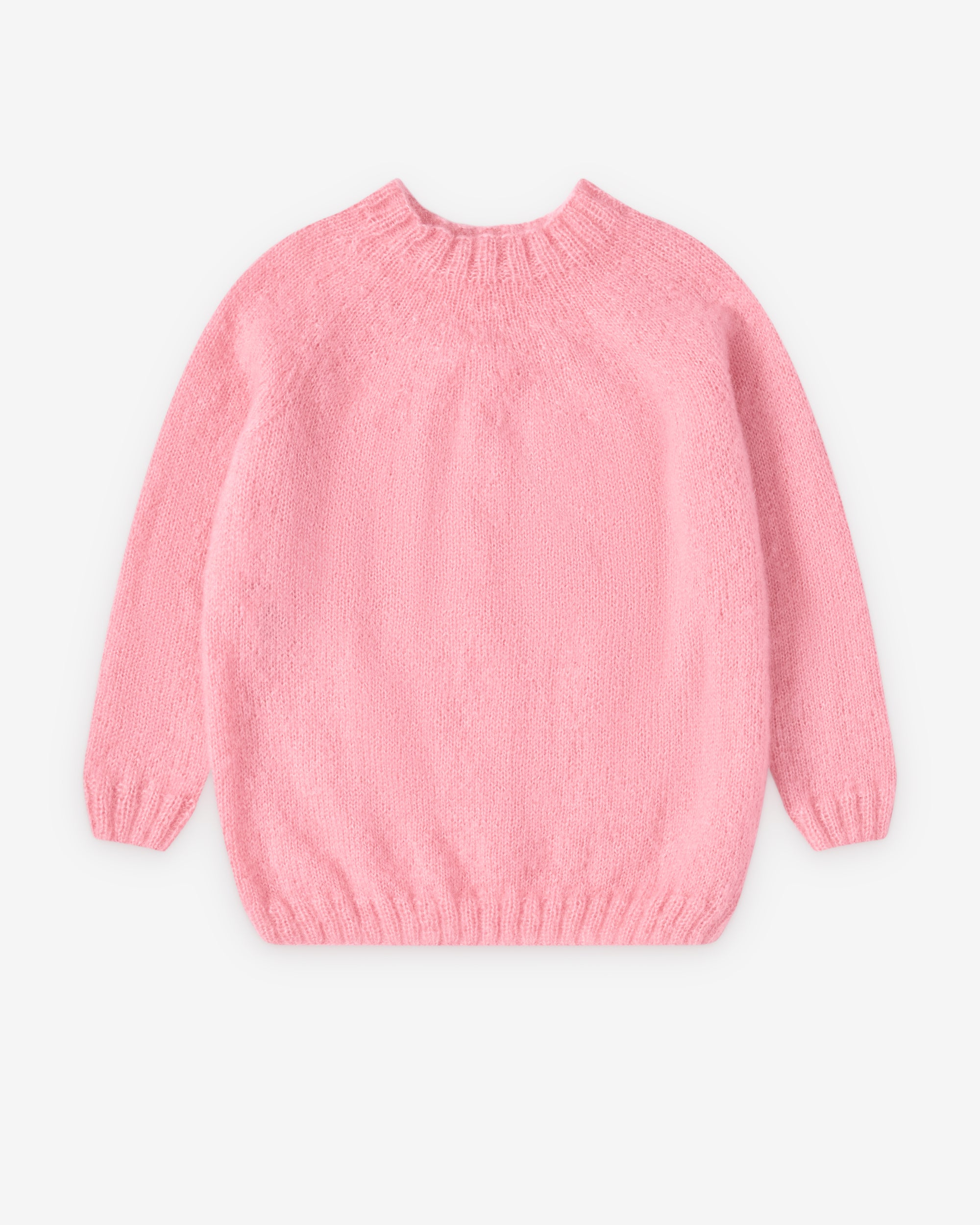 Daniela Gregis - Women's Girocollo Hand-Knitted Sweater - (Pink) view 1, Click to Zoom in