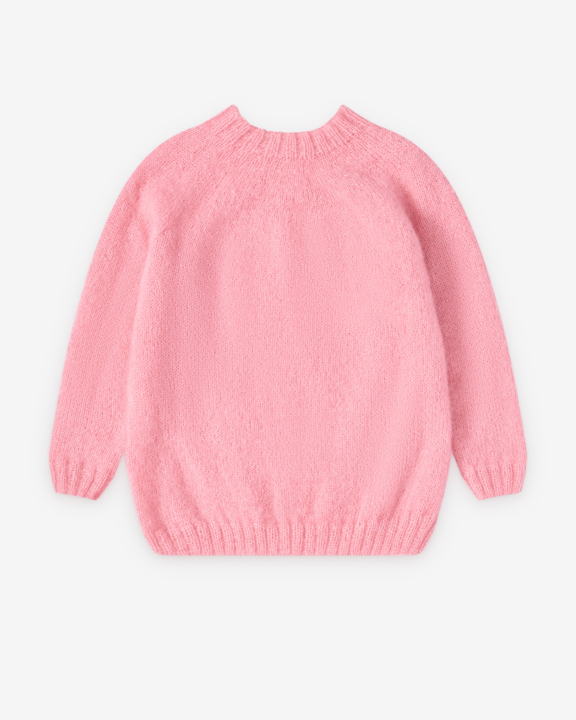 Daniela Gregis - Women's Girocollo Hand-Knitted Sweater - (Pink) view 2, Click to Zoom in