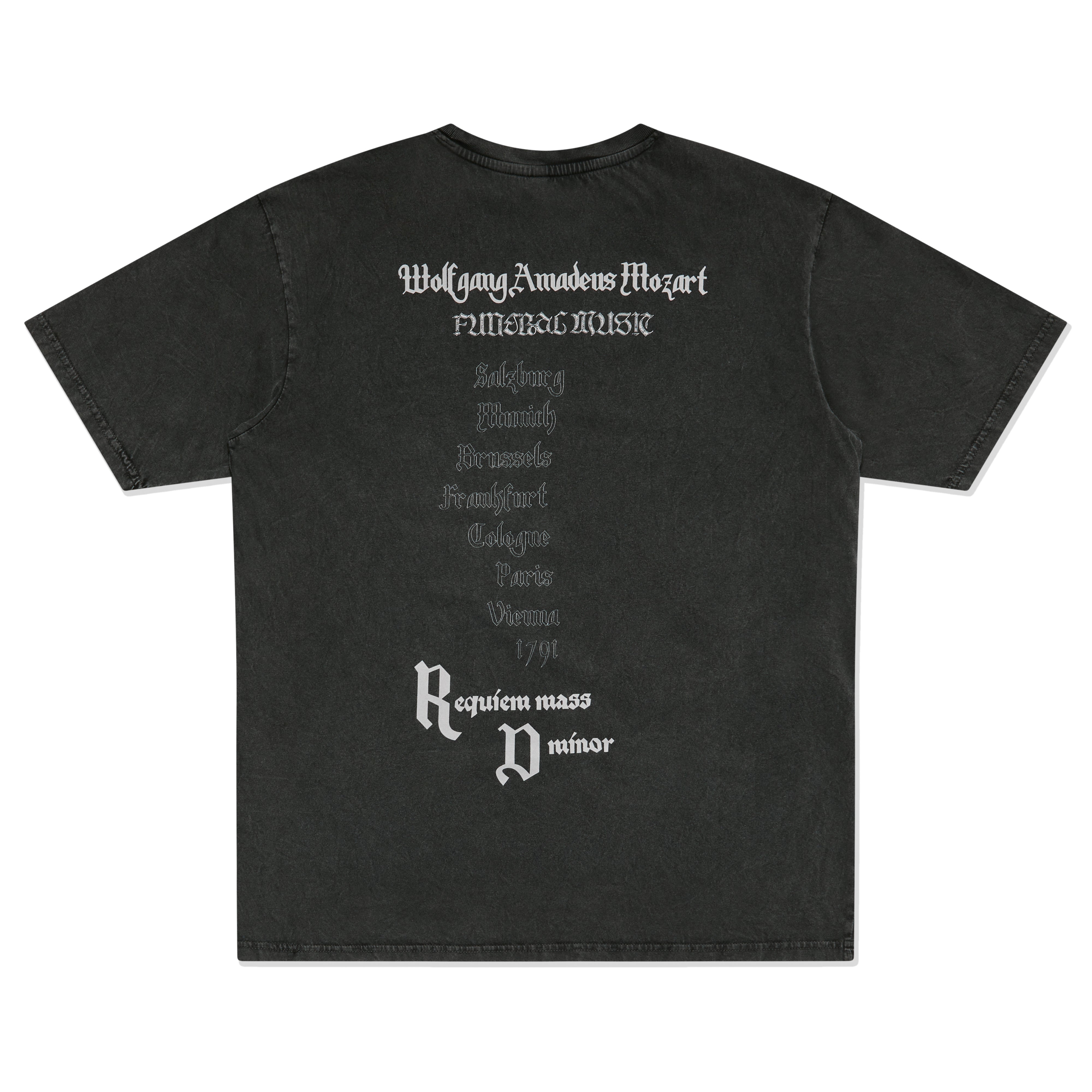 Deathmask Merchandise: Mozarthead Requiem T-Shirt (Washed Black) | DSML  E-SHOP