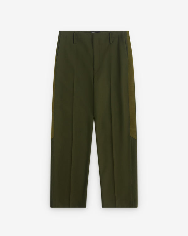 Derrick - Men’s Broken Stripe Suit Trouser - (Olive)