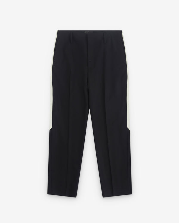 Derrick - Men’s Broken Stripe Suit Trouser - (Black)