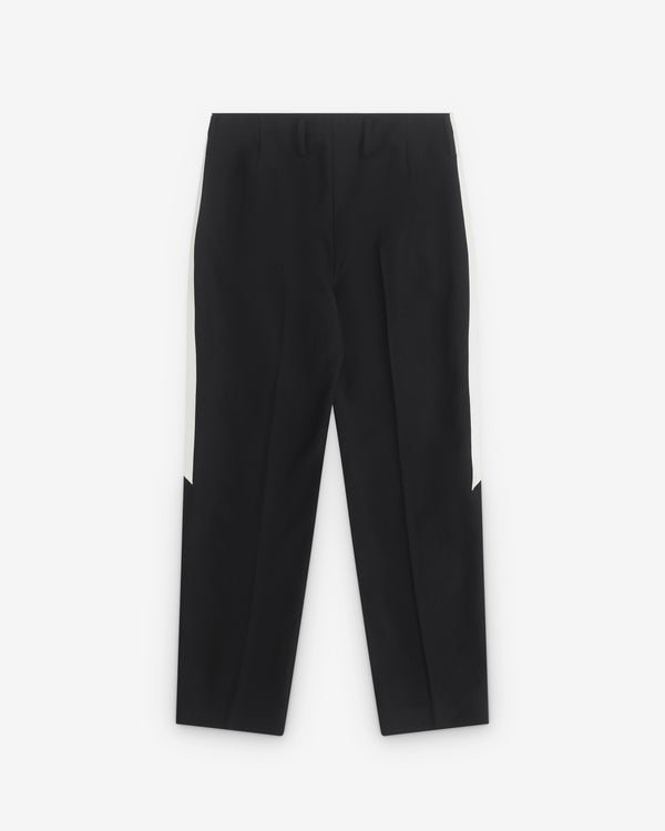 Derrick - Men’s Broken Stripe Suit Trouser - (Black)