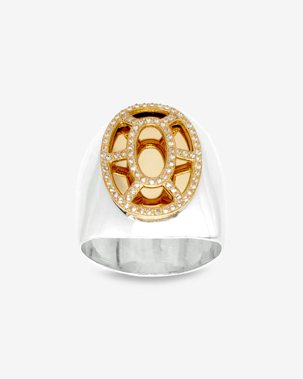 Dalila Barkache - Diamond & Silver Caged Ring - (gold)