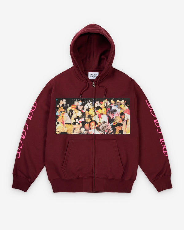Palace - Men's Dick Jewell Zip Hood - (Rich Wine)