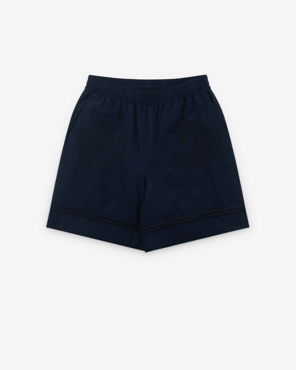 Diomene - Men’s Embroidered Shorts - (Navy Blazer)