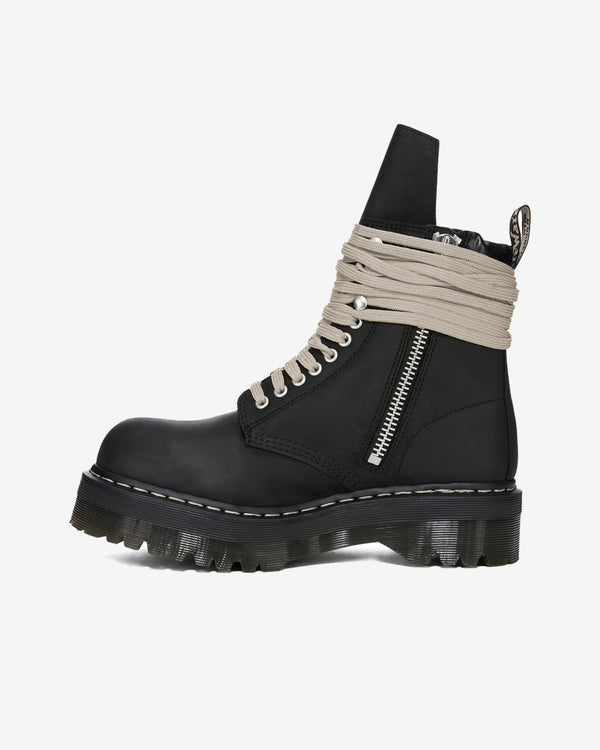 Rick Owens  - Men's Dr. Martens Quad Sole Steel Toe Boot - (Black)