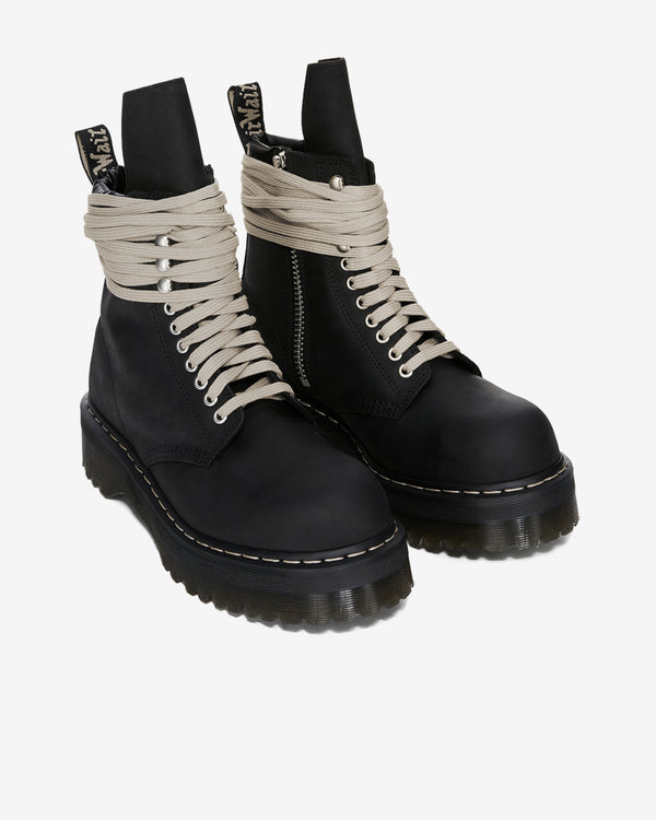 Rick Owens  - Men's Dr. Martens Quad Sole Steel Toe Boot - (Black)