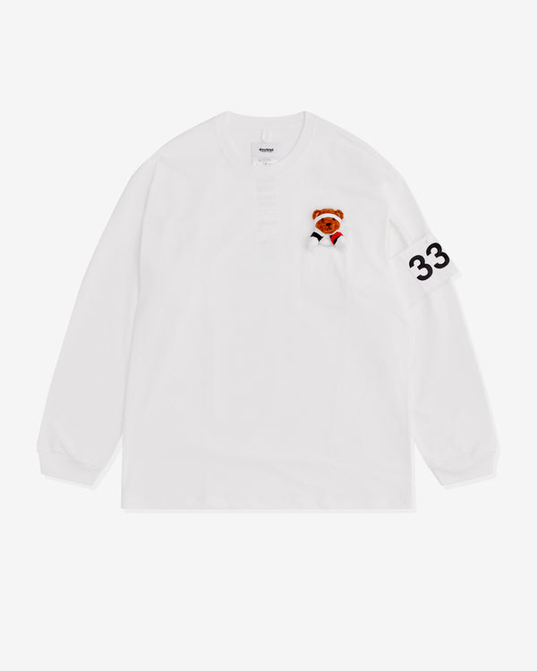 Doublet - Men's Bear Longsleeve T-Shirt - (White)