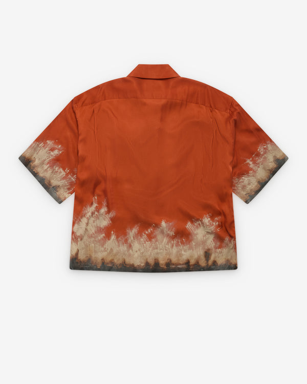 Doublet - Men's Mud-Hand-Painted Shirt - (Orange)