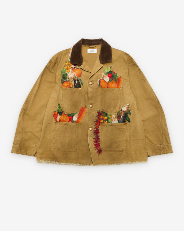 Doublet - Men's Vegetable Embroidery Work Jacket - (Beige)