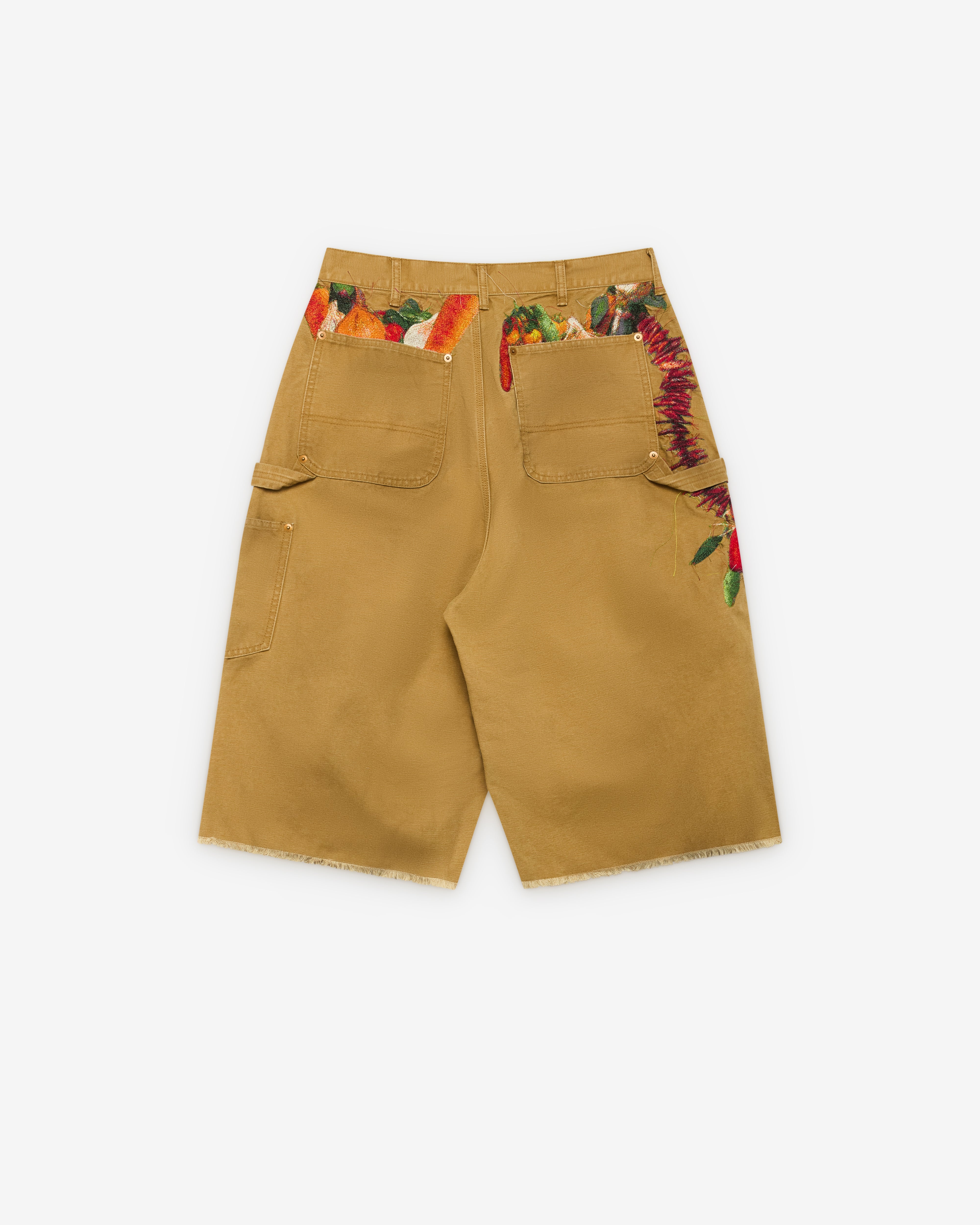 Doublet: Men's Vegetable Embroidery Shorts (Beige) | Dover Street