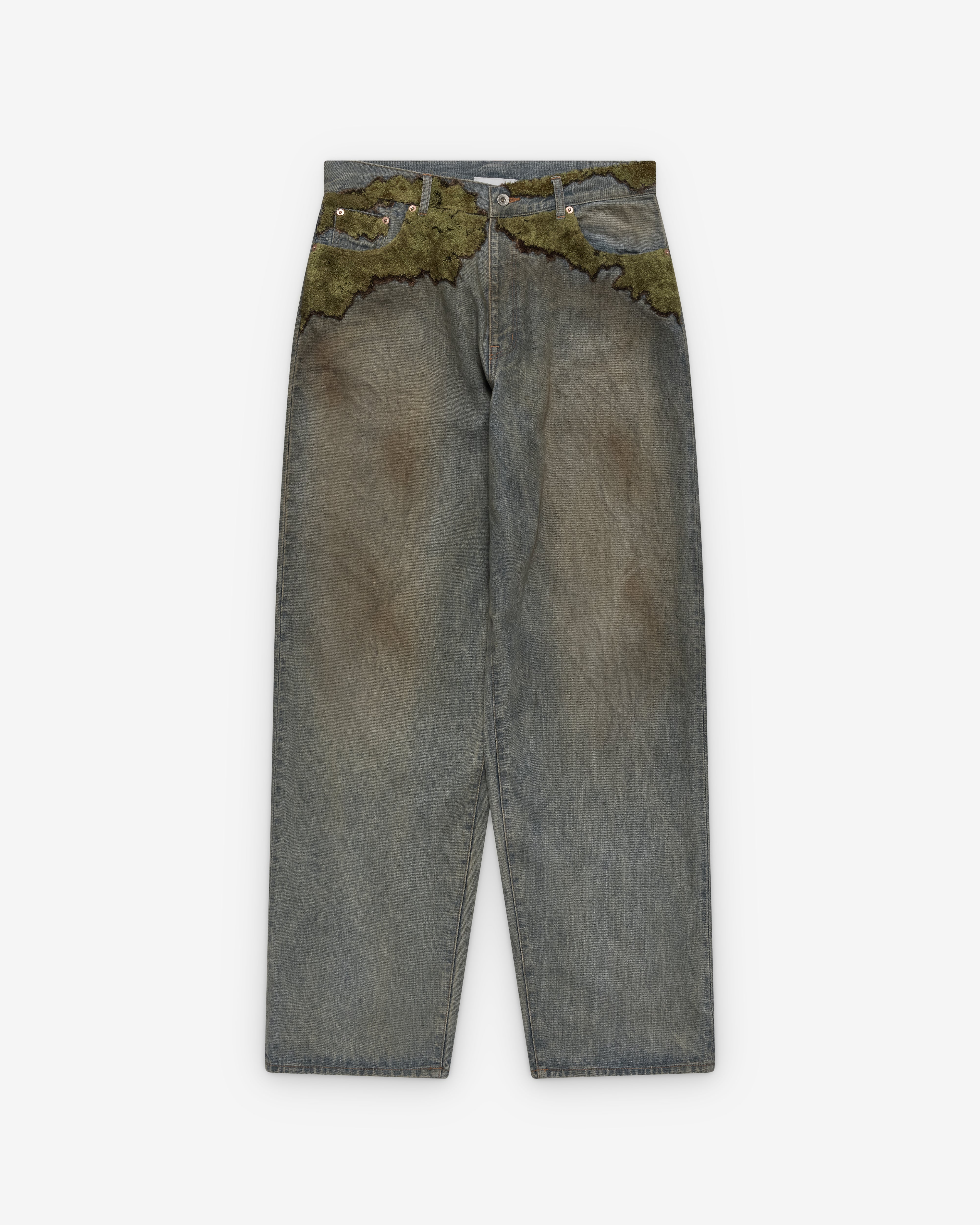 Doublet: Men's Moss-Grown Denim Pants (Indigo) | Dover Street