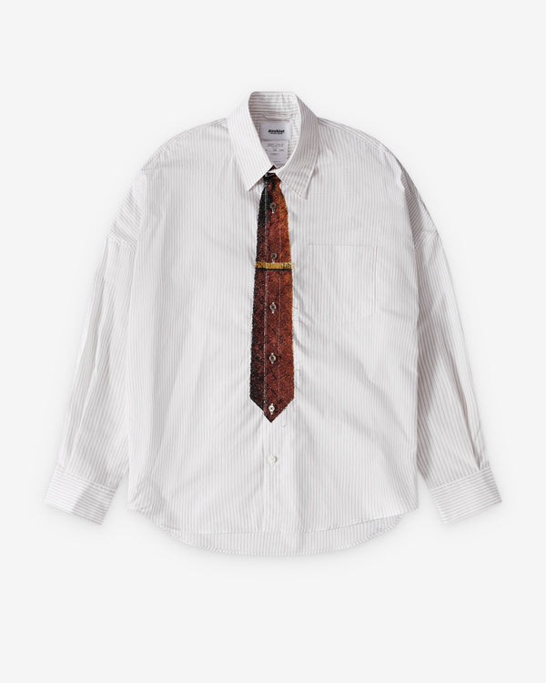 Doublet - Men's Trompe L'Oeil Embroidery Shirt - (White/Red)