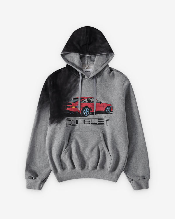 Doublet - Men's Exhaust Stained Hoodie - (Grey)