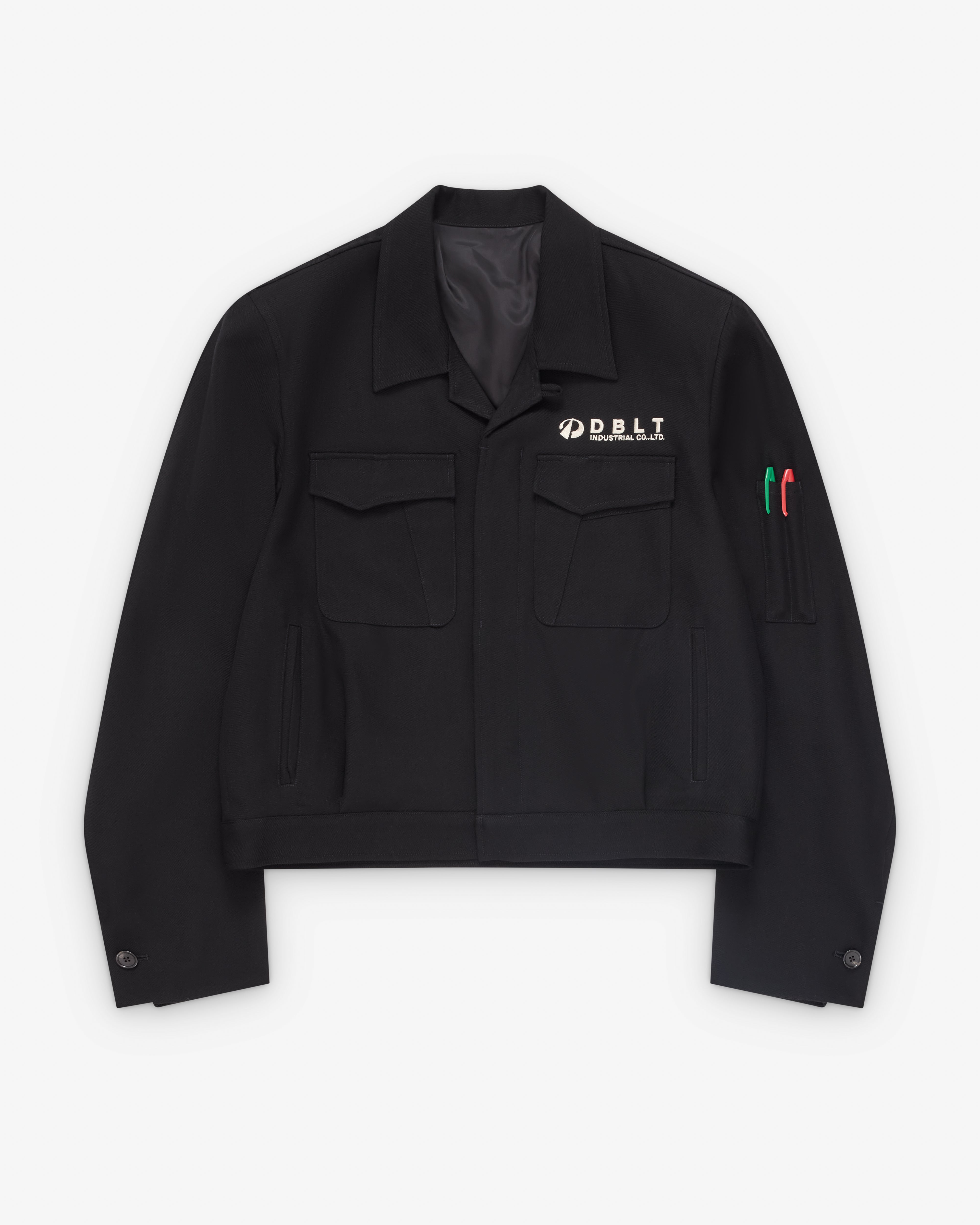 26ss 新品 doublet ダブレット WORK JACKET M Doublet: Men's Cropped Work Jacket (Black) | Dover Street Market