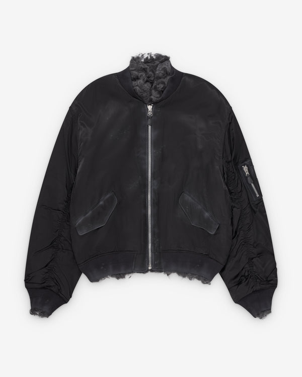 Doublet - Men's Smoke Fur Bomber Jacket - (Black)