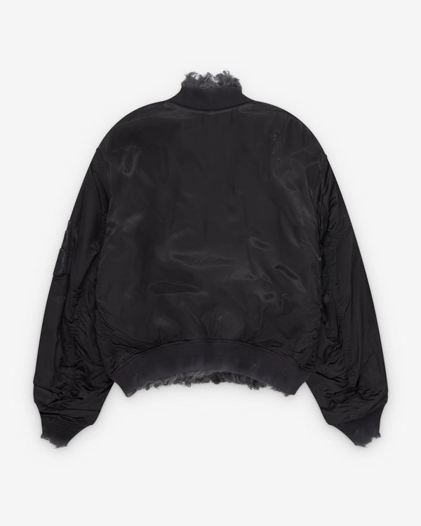 Doublet - Men's Smoke Fur Bomber Jacket - (Black)