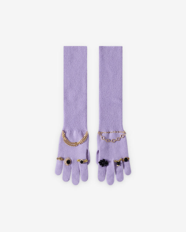 Doublet - Men's Jewelry Gloves - (Lilac/Gold)