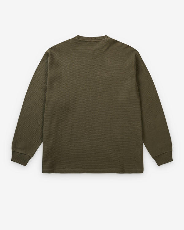 Palace - Men's Dove Stamp Waffle Longsleeve - (Army Olive)