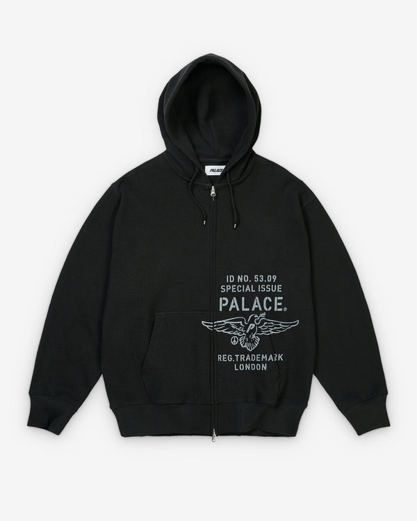 Palace - Men's Dove Stamp Waffle Zip Hood - (Black)