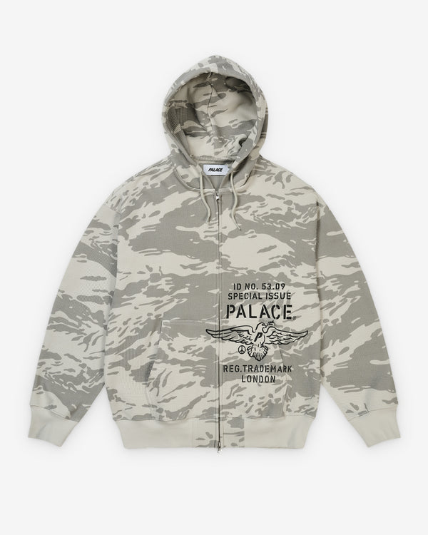 Palace - Men's Dove Stamp Waffle Zip Hood - (Army Olive)