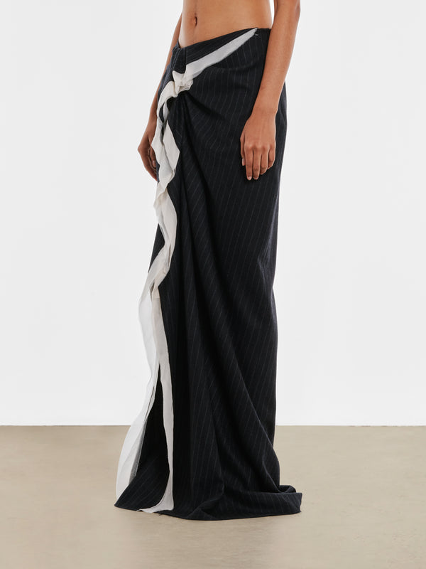 Dries Van Noten - Women’s Long Draped Skirt - (Anthracite)