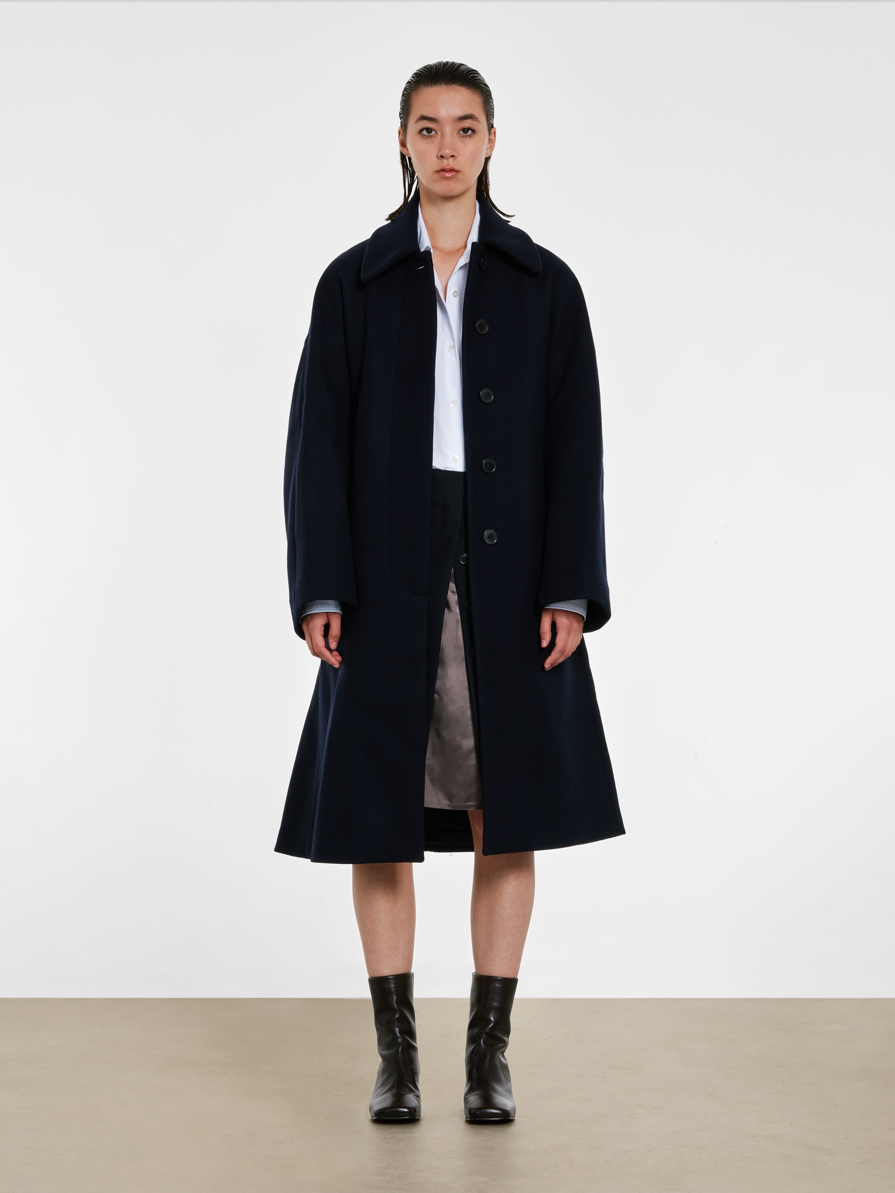 Dries Van Noten - Women’s Wool Coat - (Navy)