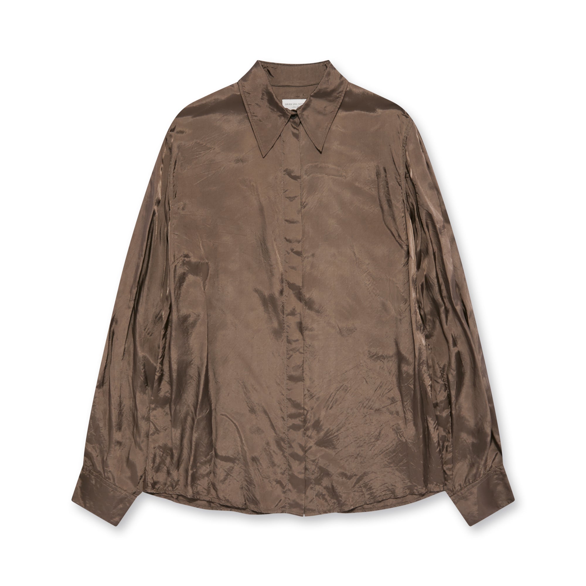 Dries Van Noten - Women's Silk Shirt - (Grey) view 5
