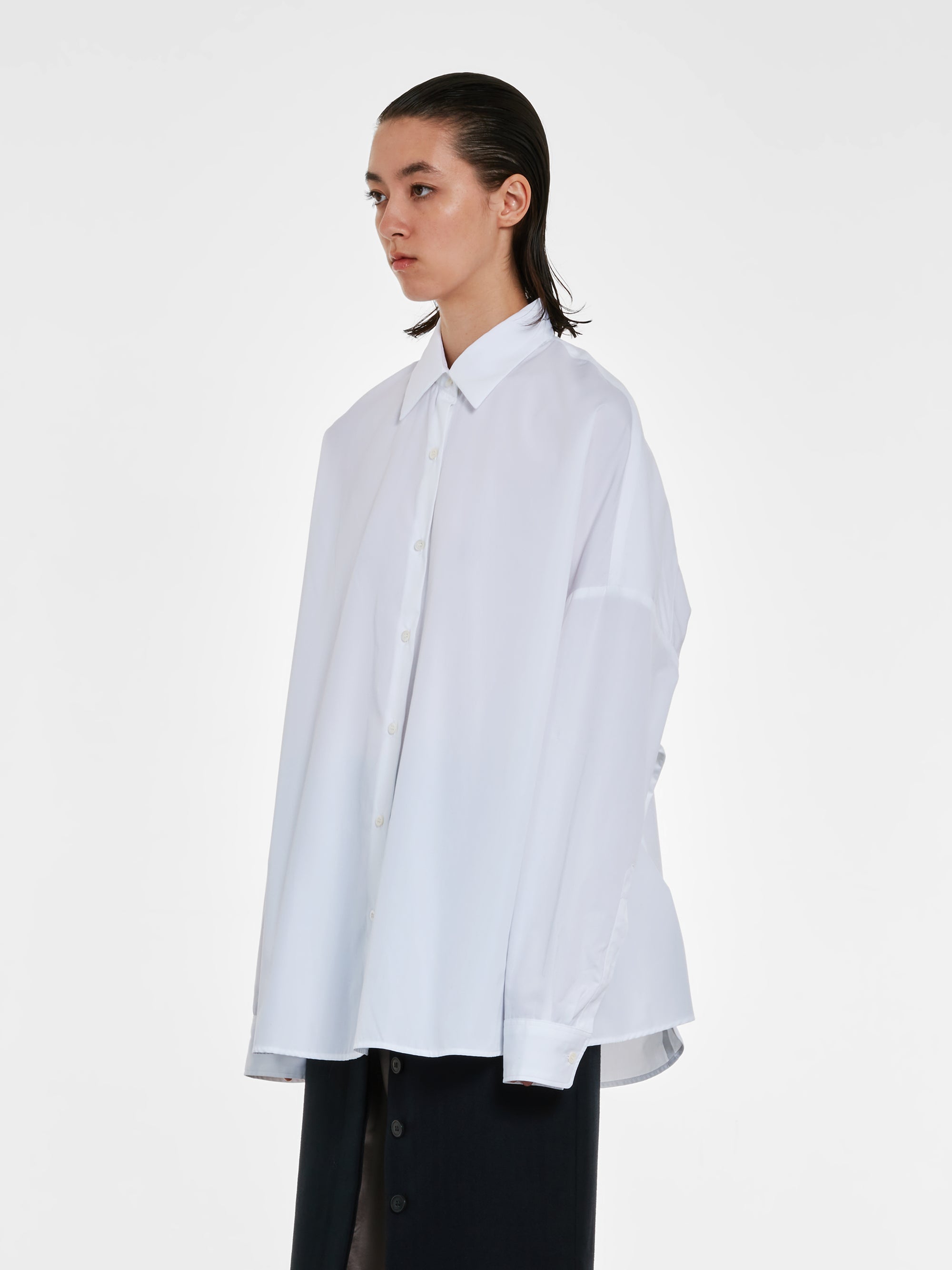 Dries Van Noten - Women’s Cotton Cocoon Shirt - (White) view 3