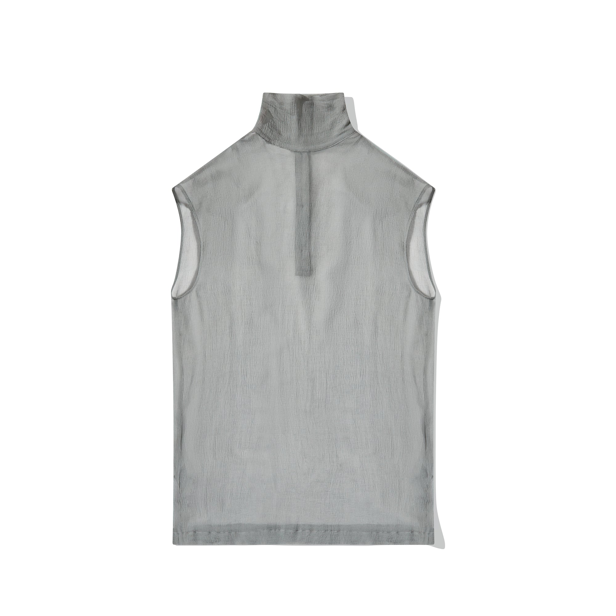 Dries Van Noten - Women's Sleeveless Silk Top - (Light Grey) view 1