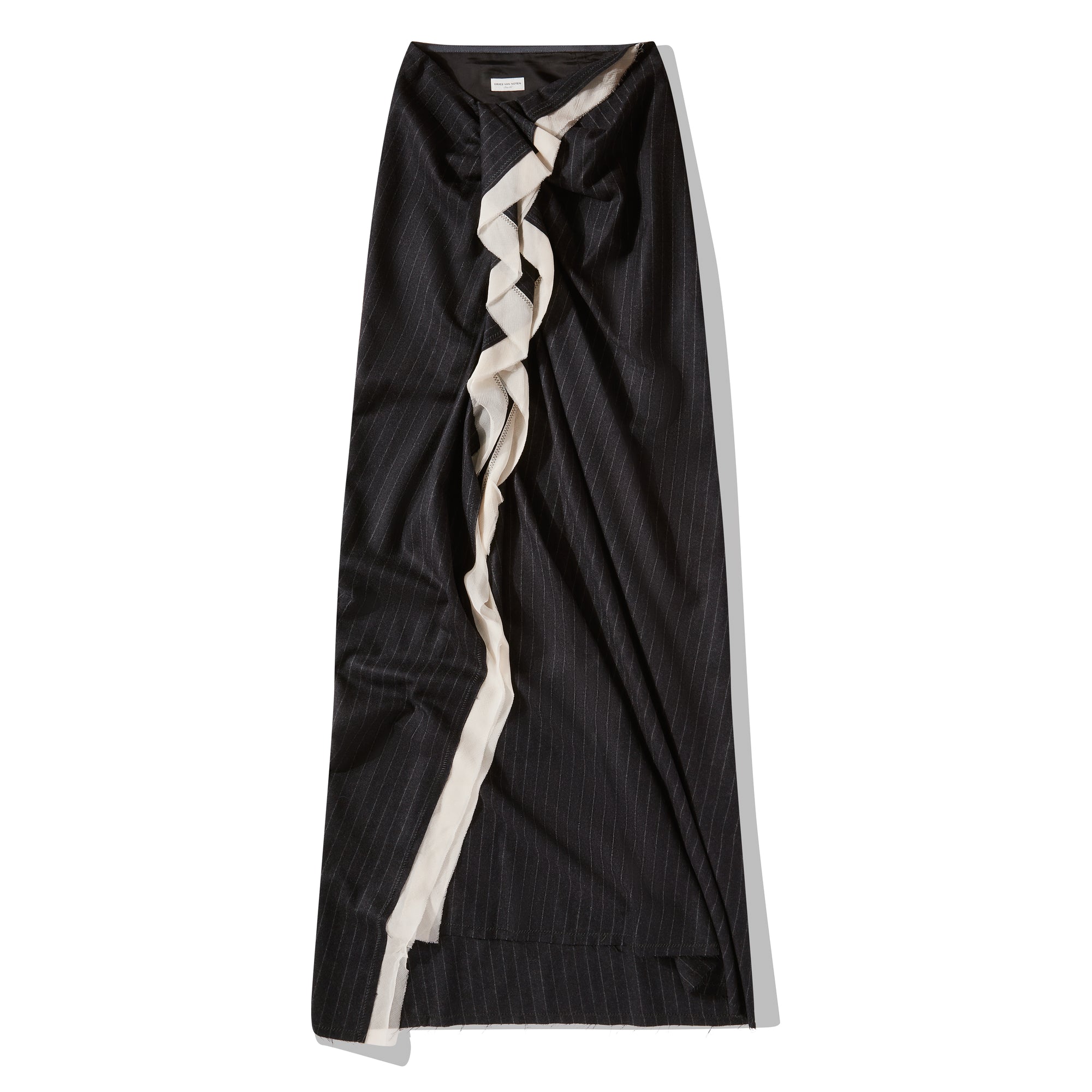 Dries Van Noten - Women's Long Draped Skirt - (Anthracite) view 1
