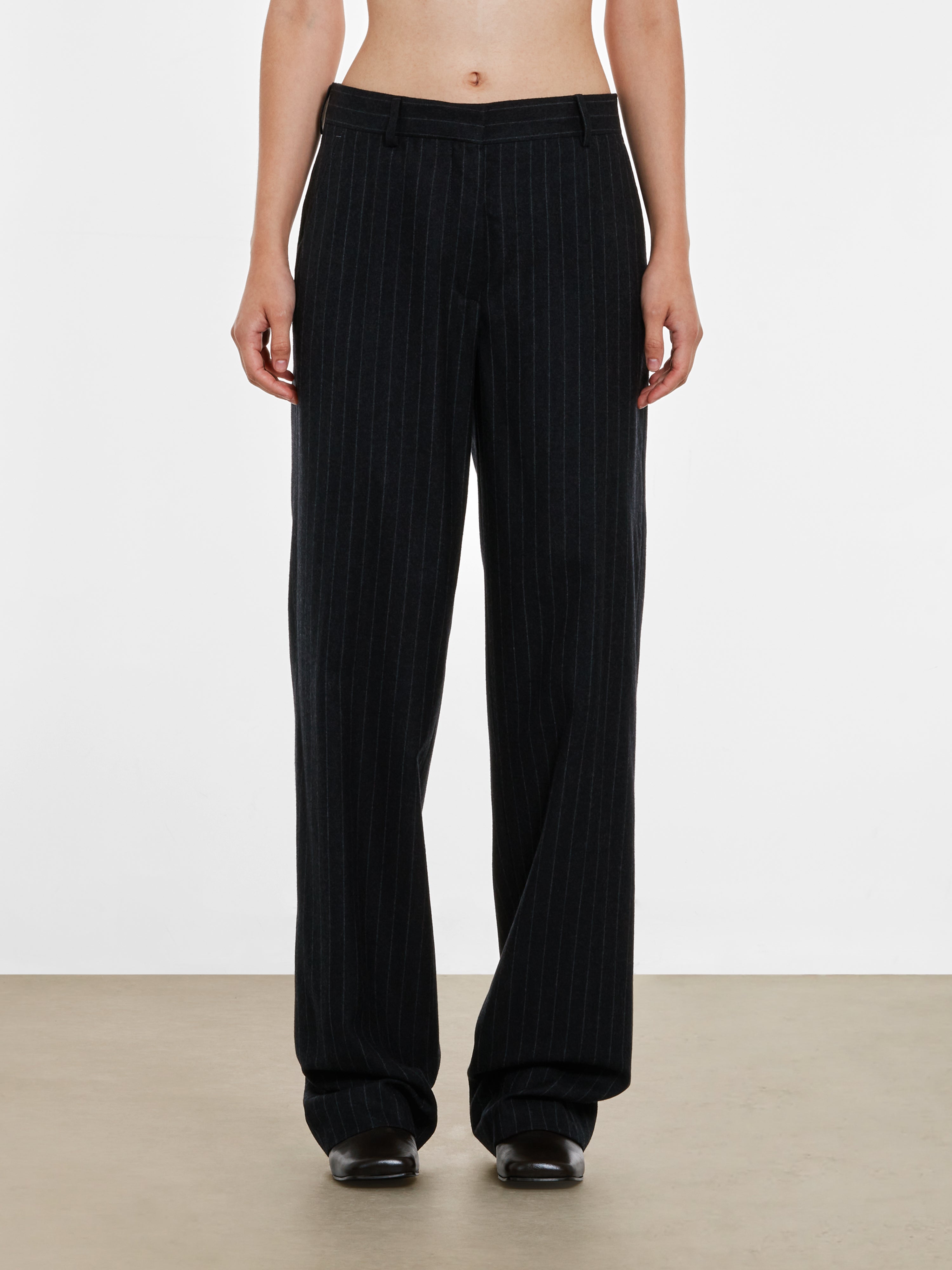 Dries Van Noten - Women's Tailored Pant - (Anthracite) | Dover 