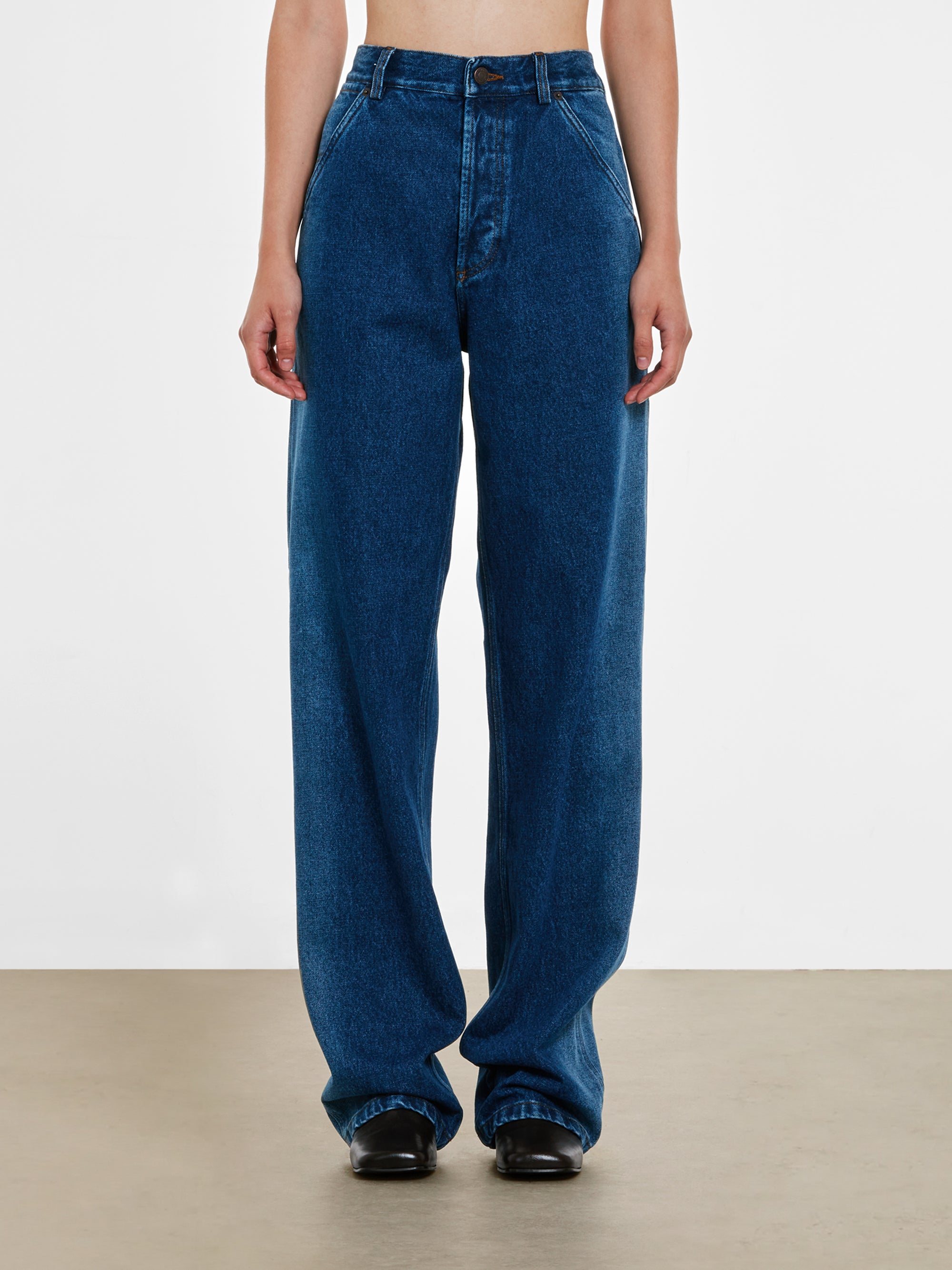 Dries Van Noten - Women’s Indigo Faded Jeans - (Indigo) view 2