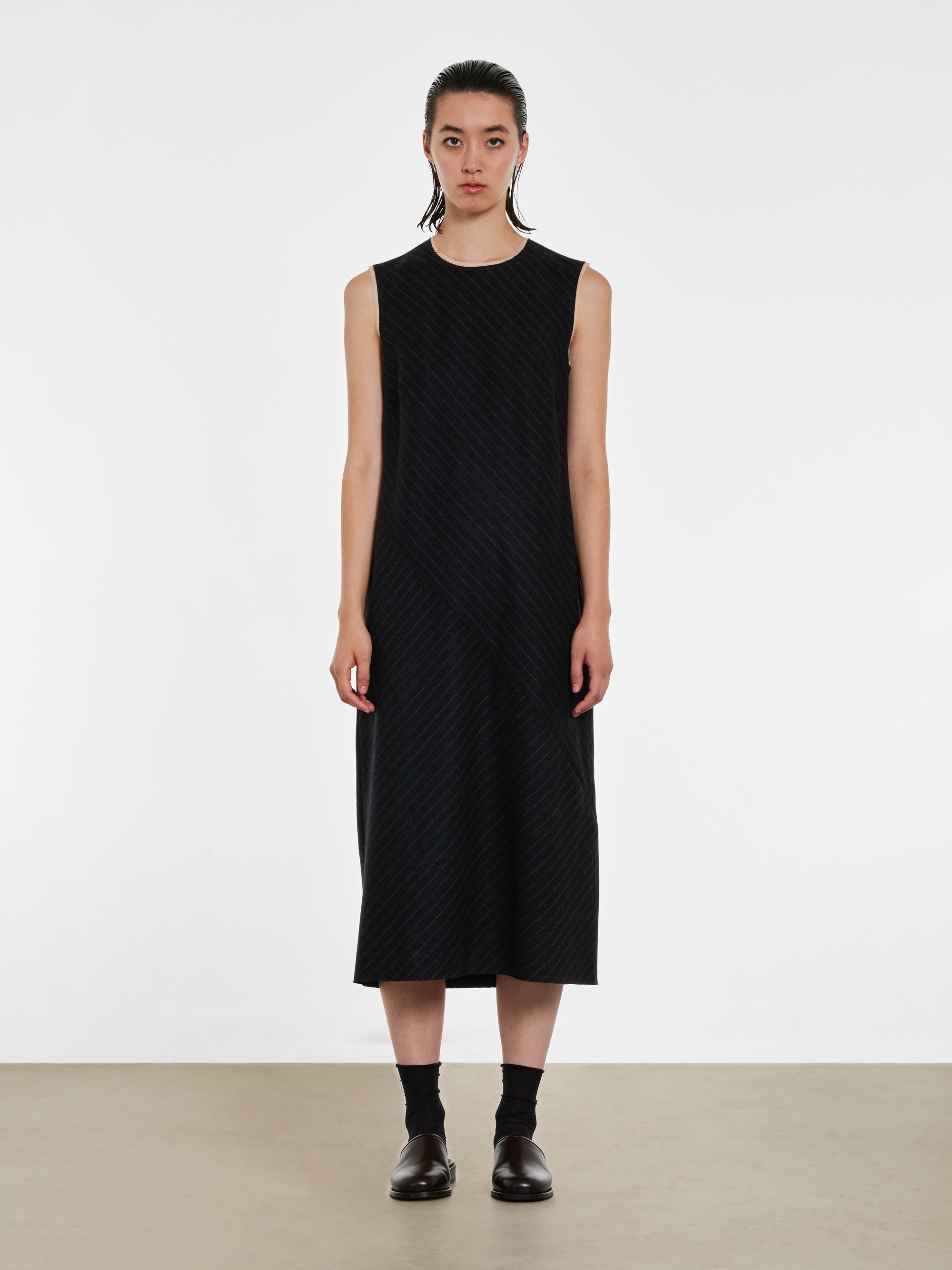 Dries Van Noten - Women’s Pinstripe Dress - (Anthracite) view 1