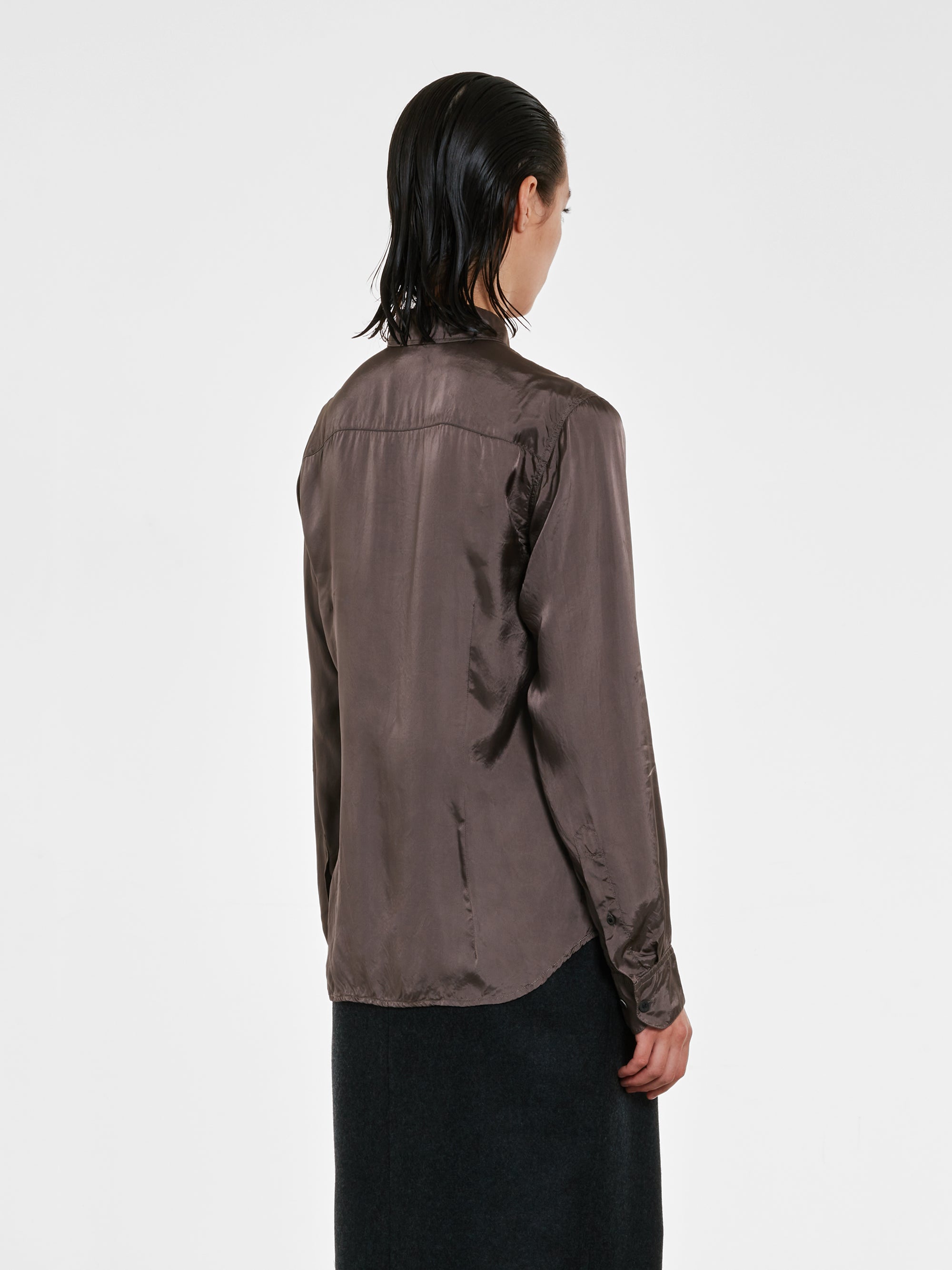 Dries Van Noten - Women's Silk Shirt - (Grey) view 4