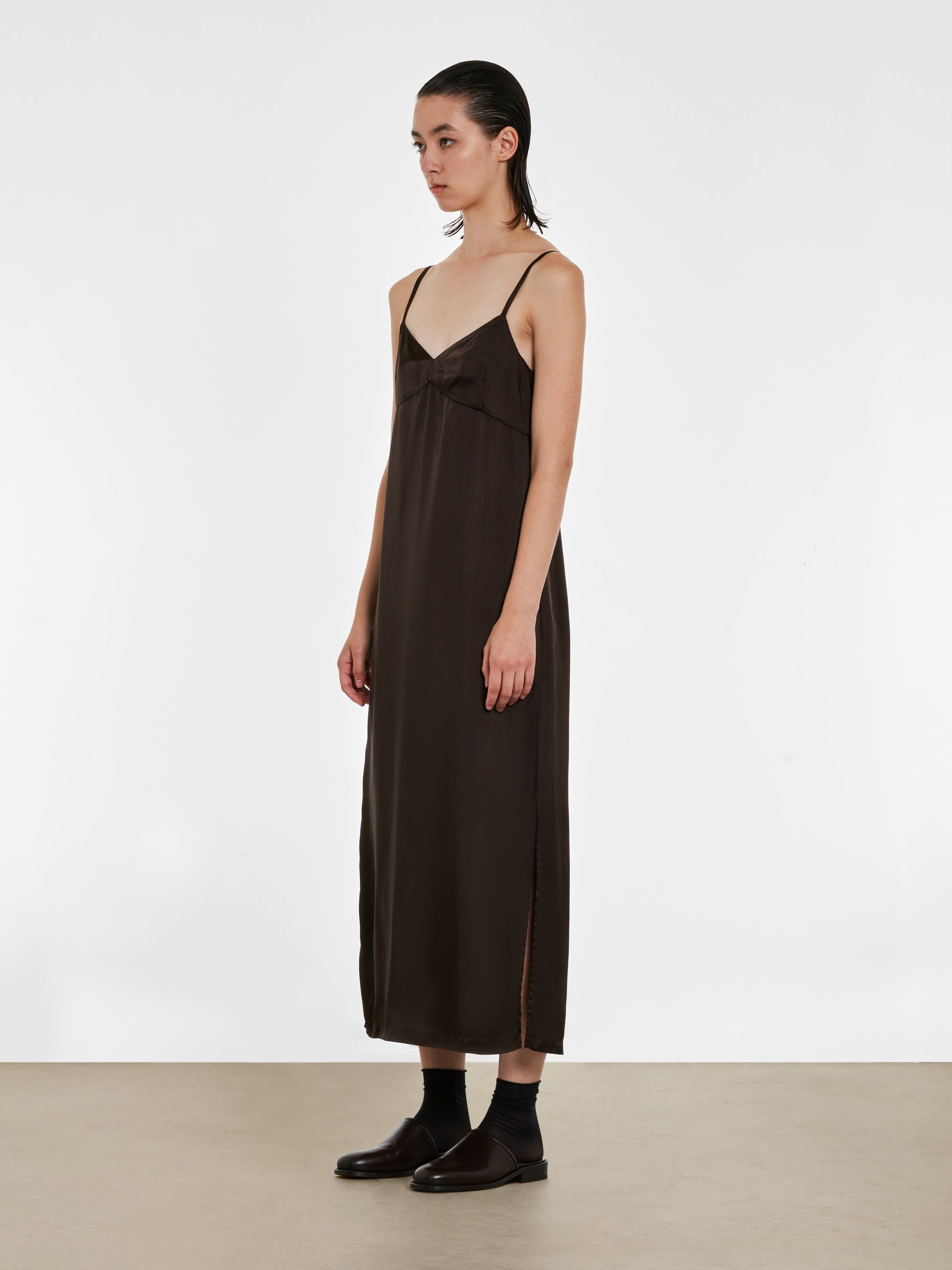 Dries Van Noten - Women’s Slip Dress - (Dark Brown) view 3