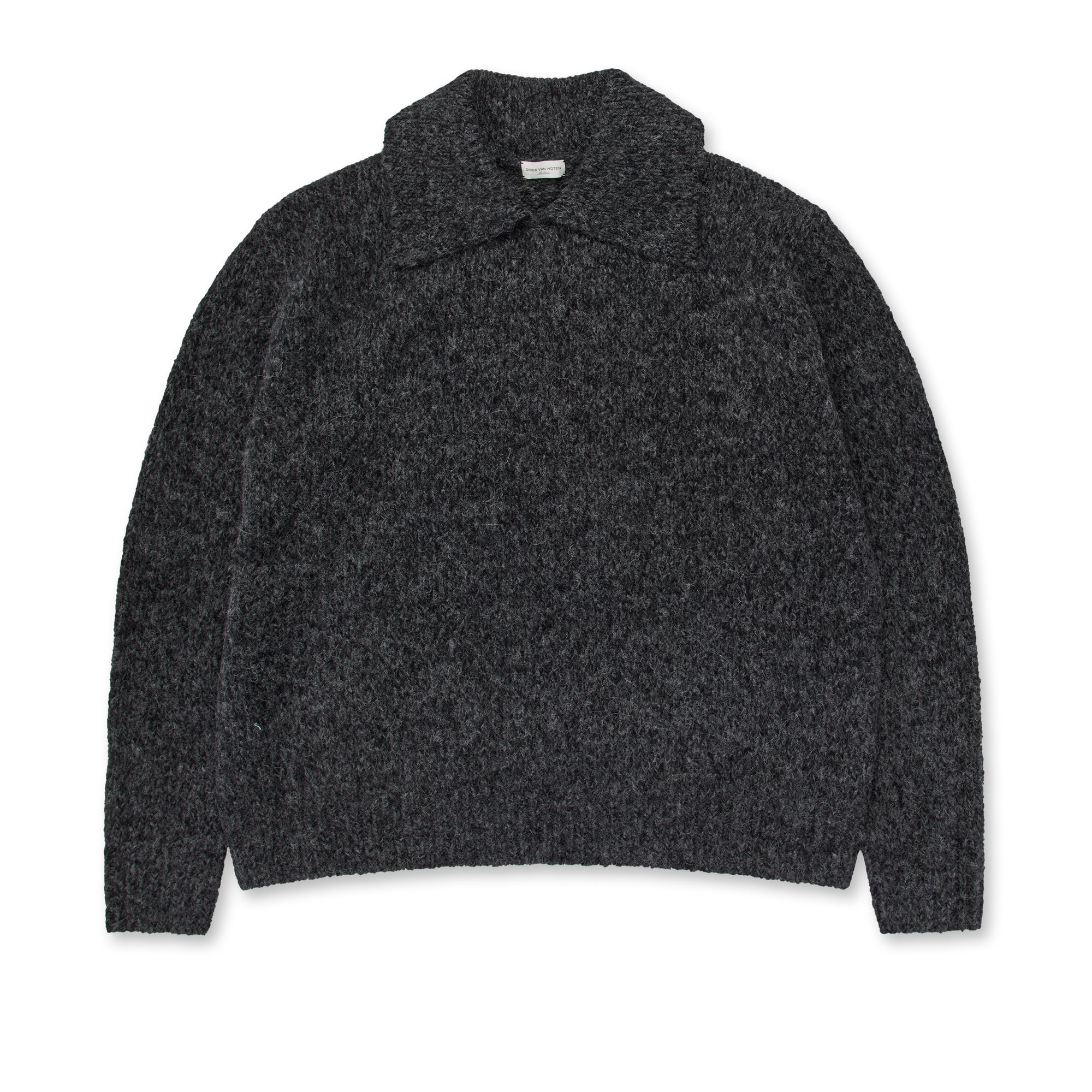 Dries Van Noten - Men’s Collared Sweater - (Grey) view 1