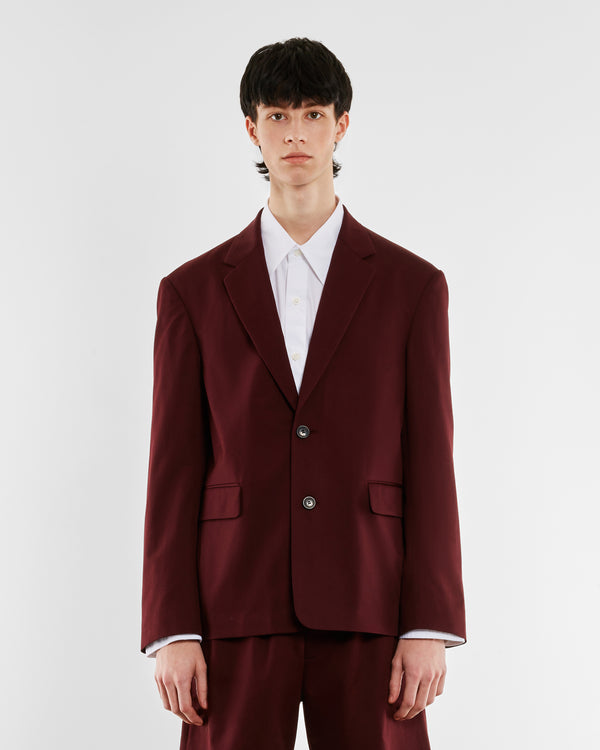 Dries Van Noten - Men’s Two Button Blazer - (Wine)