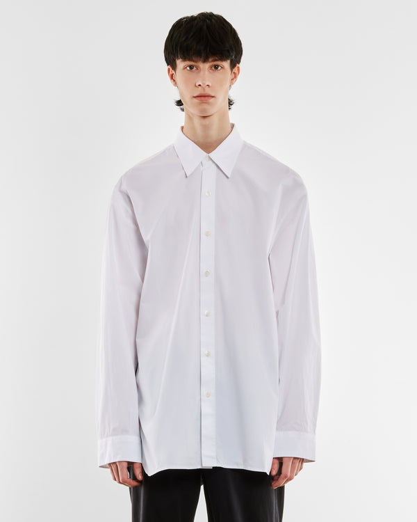 Dries Van Noten - Men’s Button Up Poplin Shirt - (White)