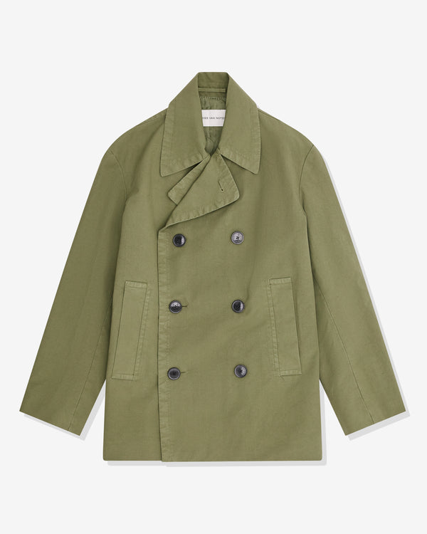 Dries Van Noten - Men's Short Double Breasted Coat - (Khaki)