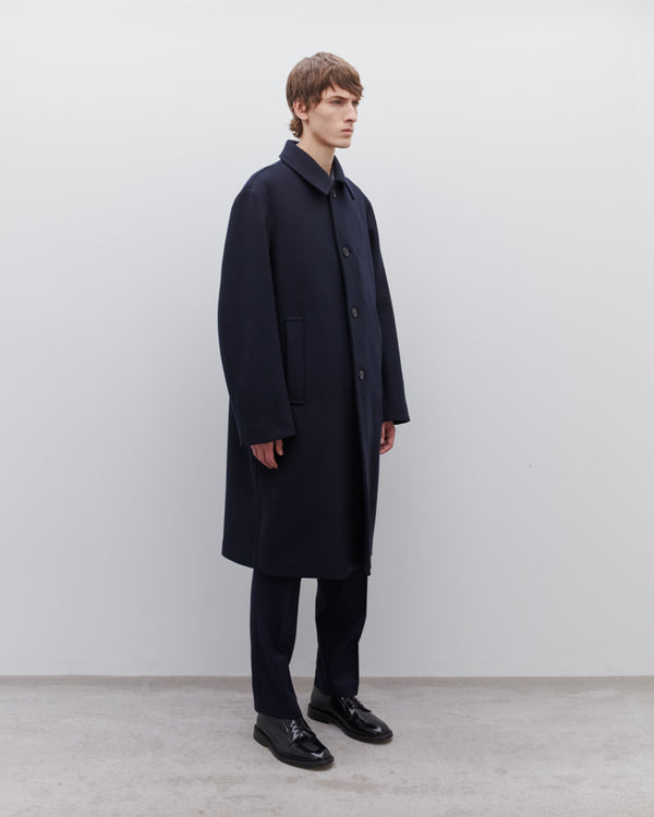 Dries Van Noten - Men’s Wool Mac - (Navy)