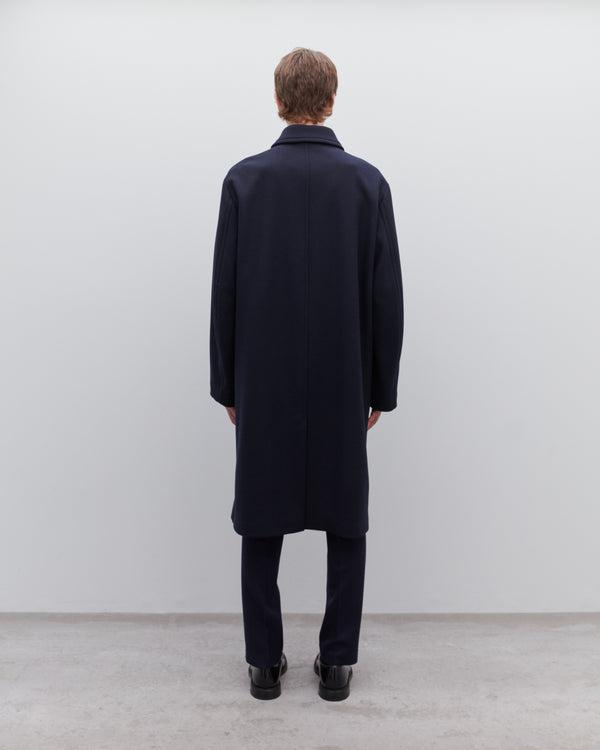 Dries Van Noten - Men’s Wool Mac - (Navy)