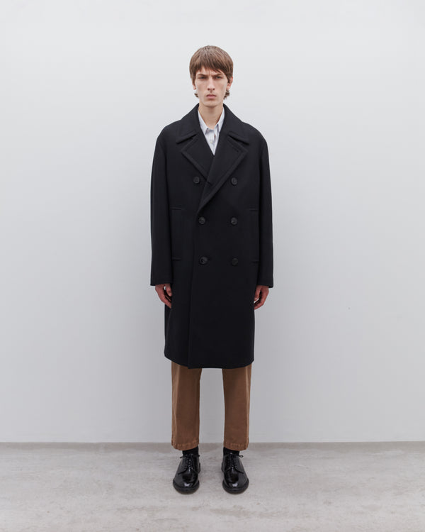 Dries Van Noten - Men’s Double Breasted Wool Coat - (Black)