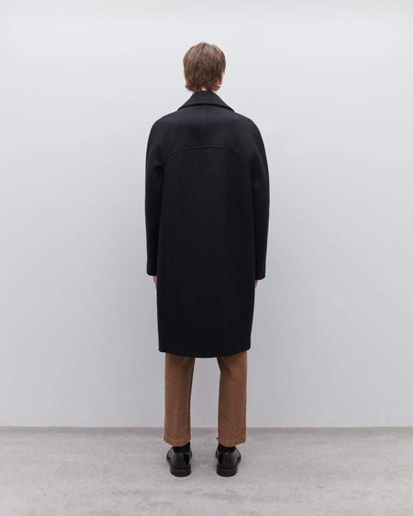 Dries Van Noten - Men’s Double Breasted Wool Coat - (Black)