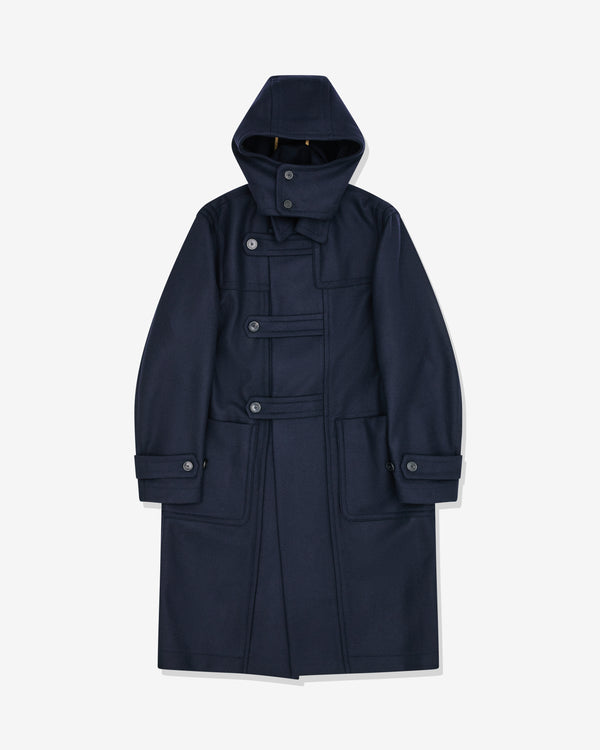 Dries Van Noten - Men's Hooded Wool Coat - (Navy)